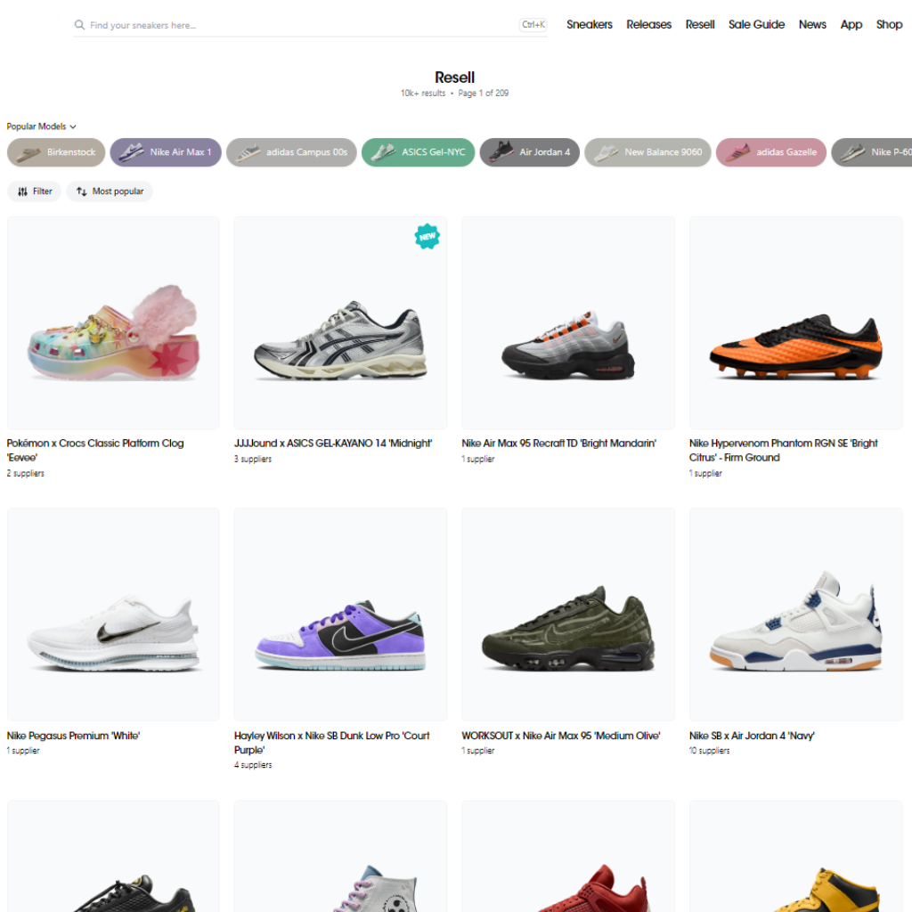 Sneaker webshop
